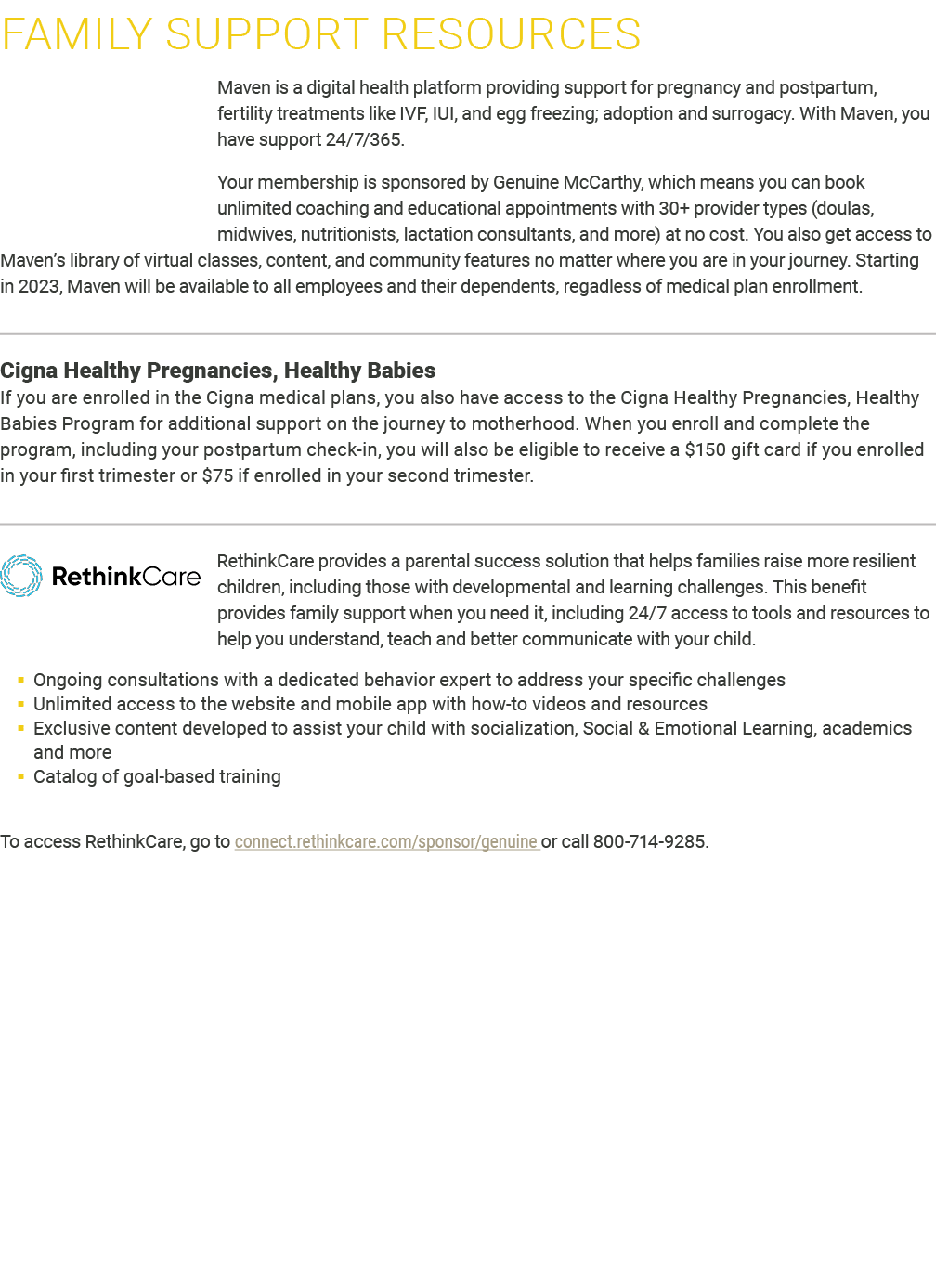 ﻿Family Support Resources Maven is a digital health platform providing support for pregnancy and postpartum, fertilit...