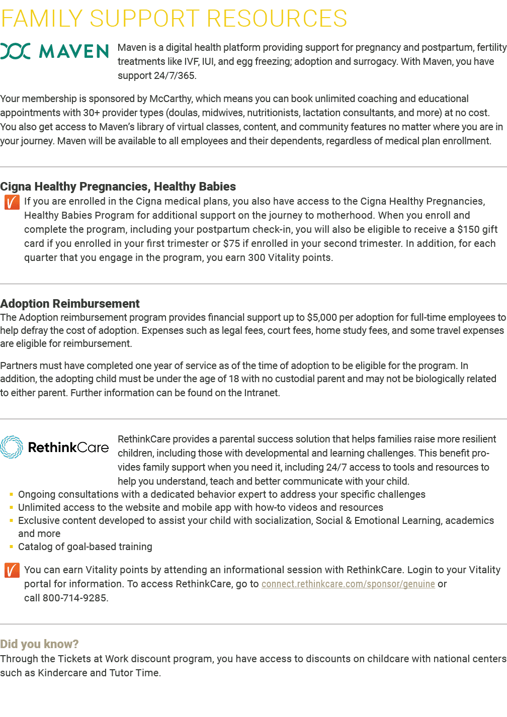 Family Support Resources Maven is a digital health platform providing support for pregnancy and postpartum, fertilit...