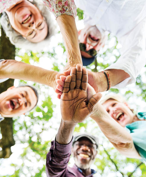 Group Of Senior Retirement Exercising Togetherness Concept